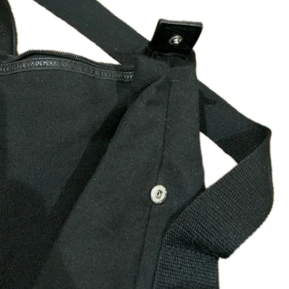 Ralph Lauren Black Duffle Bag w/ Silver Polo Horse Logo Gym/ Travel /Work (NWOT) - Picture 4 of 11